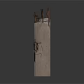 Rough Concrete Columns With Cracks And Twig Like Structures On Top