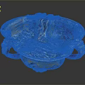 Ornate Sculptural Carving Bowl With Colorful Glaze Intricate Relief Designs And Dragon Handles
