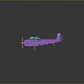 Pixel Art Purple Airplane with Yellow and Blue Details Numbers 9919 and Letters BIRB