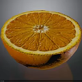 Fresh Sliced Orange With Vibrant Color And Juicy Segments On Dark Background