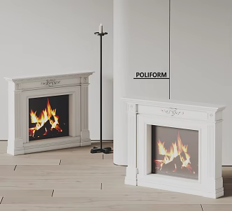 CASSINA modern fireplace flame stove candle 3d model