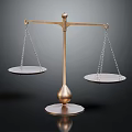 Golden Scales For Daily Living Supplies With Two Pans And Round Base
