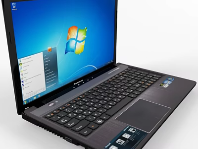 Sleek Modern Laptop With Windows Interface Keyboard Touchpad And Compact Design 3d model