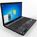 Sleek Modern Laptop With Windows Interface Keyboard Touchpad And Compact Design 3d model