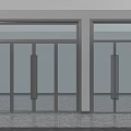 Modern Office Double Glass Doors With Metal Frame And Transparent Design