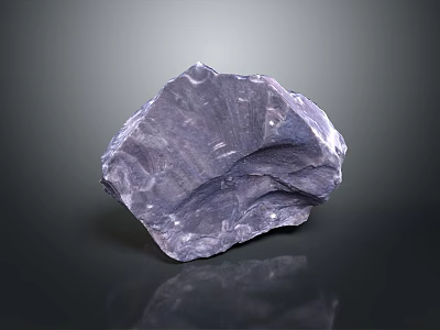 Natural Purple Wood And Stone Raw Material With Textured Surface For Interior Decor Projects 3d model