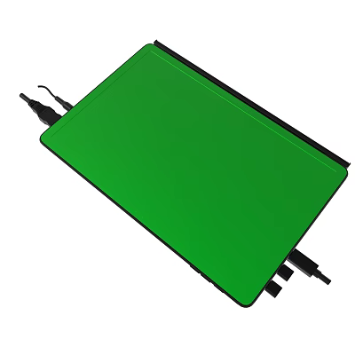 Green Drawing Tablet With Connecting Cables For Digital Art Creation 3d model