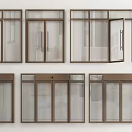 Various Style Glass Doors With Sliding Hinged Designs And Metal Frames Transparent Vertical Striped Glass