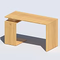 Modern Light Wooden Desk with Single Drawer and Simple Design for Home Office