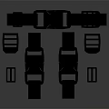 Black Adjustable Clothing Accessory Buckles Fastening Parts for Garments and Bags