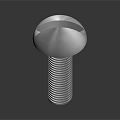 Metal Slotted Head Screw Threaded Cylindrical Shaft With Shiny Finish
