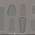 modern mirror full-length mirror full-length mirror shaped mirror hanging mirror floor mirror 3d model