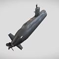 Submarine World War II Submarine Nuclear Submarine Military Equipment Weapon Nuclear Powered Boat Low Face Number Low Model Simple Model Game Video Class Super Realistic 3d model
