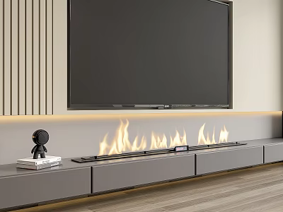 Modern Fireplace Electronic Fireplace Stove 3d model