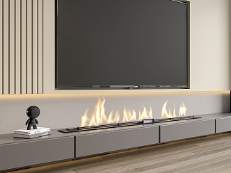 Modern Fireplace Electronic Fireplace Stove 3d model