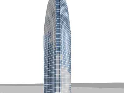 Tall Modern Skyscraper With Glass Curtain Wall And Sleek Design 3d model