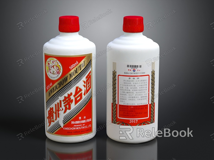 modern maotai maotai liquor bottle model