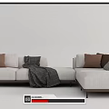 Modern corner sofa multiplayer corner sofa 3d model