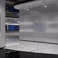 Elegant Modern Corporate Reception Lobby With Marble Walls And Complete Enterprise Brand Culture