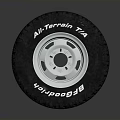 Durable Off Road Car Tire with Silver Alloy Wheel Rim and BFGoodrich All Terrain TA