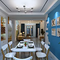 Modern Bright Loft Open Plan Living And Dining Room Interior With Chic Cozy Furnishings