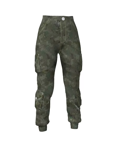 Durable Camo Cargo Pants With Multiple Pockets For Outdoor And Tactical Use 3d model
