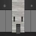 Elevator Hall Elevator Door Elevator Button Lobby Elevator Hotel Elevator 3d model