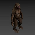 Game and Movie Character Muscular Mythical Creature with Rough Skin 3D Model Design