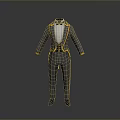 Gray Men's Formal Suit With Yellow Accents And Elegant Design Elements