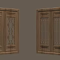 Classic Traditional Wooden Doors Featuring Intricate Carved Lattice And Natural Wood Grain