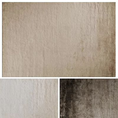Square Rug With Textured Surface In Neutral Beige White And Dark Gray Tones 3d model