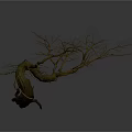 Withered Tree Decorative Ornament With Twisted Trunk And Bare Branches