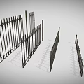 Wrought Iron Railings With Spiked Top Sections Posts And Gate Design