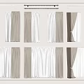 Elegant Curtains In Beige White And Brown With Various Designs For Home Interior Decor