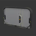 Blue Framed Rectangular Panel With Yellow Accents For Electronic Device Component