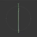 Transparent Acrylic Picture Frame With Green Neon Edges And Wavy Design For Modern Home Decor