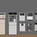 Modern Water Dispensers and Coffee Machines Floor Standing Wall Mounted Sleek White Gray Design
