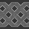 Architectural Building Components Perforated Concrete Blocks With Diamond Shaped Holes And Rough Surface For Construction