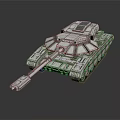 Modern Military Tank With Heavy Armor Tracks And Turret Design