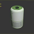 White Modern Air Purifier with Top Display Panel Grille Bottom and Sleek Design