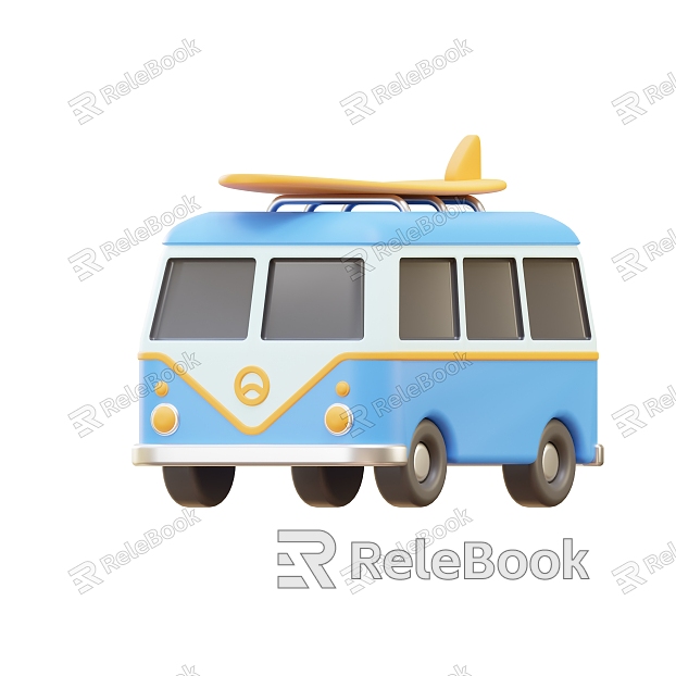 Small Bus Small Truck Car Bus Cartoon Bus Transport Cartoon Car model