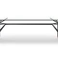Sleek Glass Top Table With Black Metal Frame And Rolling Wheels Design