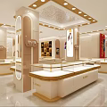 Elegant Jewelry Store Interior Design With Glass Display Cases And Gold Accents