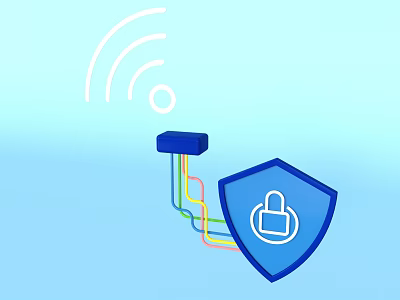 Reliable Commercial Equipment With Wireless Connectivity Secure Lock And Network Cables 3d model