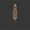 Detailed Wooden Sailboat Model With Multiple Masts And Intricate Deck Details