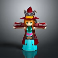 Child Wearing Red And Blue Wizard Costume With Hat Robe And Outstretched Arms