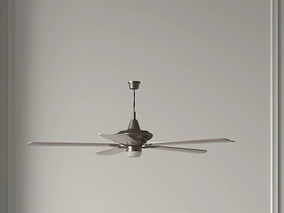 Modern Ceiling Fan Chandelier With Metal Blades And Lighting Fixture 3d model