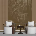 New Chinese Style Single Sofa Side Combination 3d model