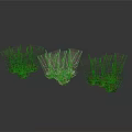 Natural Grass Clumps Landscape Decor Elements With Green And Dry Varieties And Realistic Textures