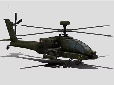 Military Attack Helicopter With Rotor System Armed Missiles And Cockpit Design 3d model
